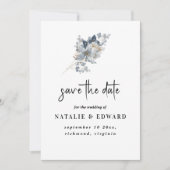 Rustikale Wasserfarben-Illustration Blumenarrangem Save The Date (Vorderseite)