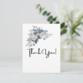 rustikale Wasserfarben-Illustration einer Blume  Dankeskarte (Stehend Vorderseite)