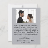 rustikale Wasserfarben-Illustration einer Blume  Dankeskarte (Rückseite)