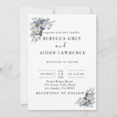 rustikale Wasserfarben-Illustration einer Blume Einladung (Vorderseite)