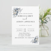 rustikale Wasserfarben-Illustration einer Blume Einladung (Stehend Vorderseite)