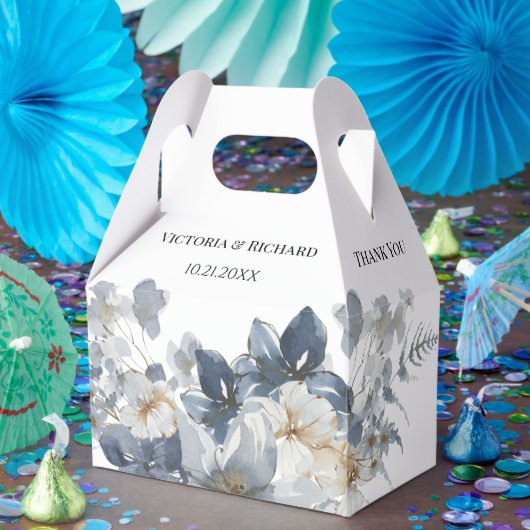 rustikale Wasserfarben-Illustration einer Blume Geschenkschachtel (Party)