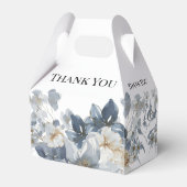 rustikale Wasserfarben-Illustration einer Blume Geschenkschachtel (Rückseite)