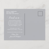 rustikale Wasserfarben-Illustration einer Blüten- Ankündigungspostkarte (Rückseite)