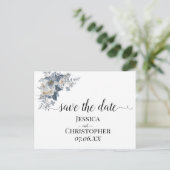 rustikale Wasserfarben-Illustration einer Blüten- Ankündigungspostkarte (Stehend Vorderseite)