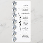 rustikale Wasserfarben-Illustration einer floralen Menükarte (Vorderseite)