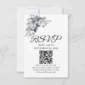 rustikale Wasserfarben-Illustration einer floralen RSVP Karte (Vorderseite)