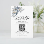 rustikale Wasserfarben-Illustration einer floralen RSVP Karte (Stehend Vorderseite)