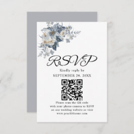 rustikale Wasserfarben-Illustration einer floralen RSVP Karte
