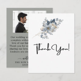 Rustikale Wasserfarben-Illustration Florale Anordn Dankeskarte