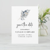 Rustikale Wasserfarben-Illustration Florale Anordn Save The Date (Stehend Vorderseite)