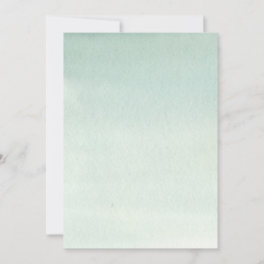 Rustikale Wasserfarben kleine Schneeflocke Babydus Einladung (Rückseite)