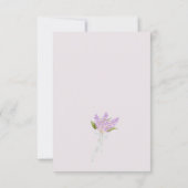 Rustikale Wasserfarben Lilacs & Foto Einfache Hoch Save The Date (Rückseite)