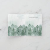 Rustikale Wasserfarben Pine Danke Karte (Innenseite)