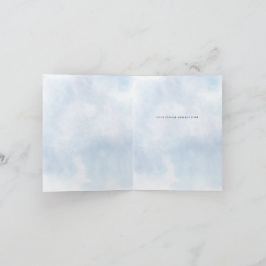 Rustikale Wasserfarben Pine Danke Karte (Innenseite)