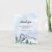 Rustikale Wasserfarben Pine Danke Karte (Vorderseite)