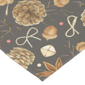 Rustikale Wasserfarben Pinienwälder fallen Kurzer Tischläufer (Ecke)