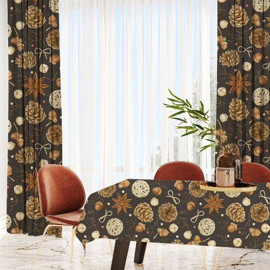 Rustikale Wasserfarben Pinienwälder fallen Tischdecke