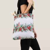 Rustikale Wasserfarben-Randgestaltung Tasche (Von Nahem)