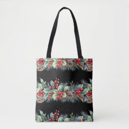 Rustikale Wasserfarben-Randgestaltung Tasche