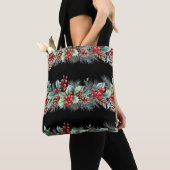 Rustikale Wasserfarben-Randgestaltung Tasche (Von Nahem)