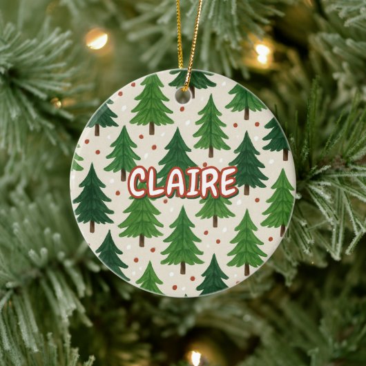 Rustikale Wasserfarben Rote Weinroute Mendrisiotto Keramik Ornament (Baum)