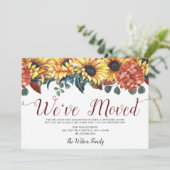 Rustikale Wasserfarben Sonnenblume, die wir versch Ankündigung (Stehend Vorderseite)