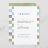 Rustikale Wasserfarben Streifen Strand Hochzeitsde Begleitkarte (Vorne/Hinten)