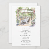 Rustikale Wasserfarben-Willkommensfeier Einladung (Vorne/Hinten)