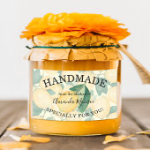 Rustikale Wasserfarben-Zitronen und Blätter HANDMA Rechteckiger Aufkleber