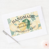 Rustikale Wasserfarben-Zitronen und Blätter HANDMA Rechteckiger Aufkleber (Umschlag)