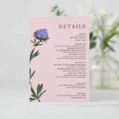 Rustikale Wasserfarbenblüte Blumenzehen Begleitkarte (Stehend Vorderseite)