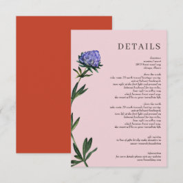 Rustikale Wasserfarbenblüte Blumenzehen Begleitkarte