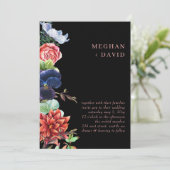 Rustikale Wasserfarbenblüte Blumenzehen Einladung (Stehend Vorderseite)