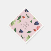 Rustikale Wasserfarbenblüte Blumenzehen Serviette (Ecke)