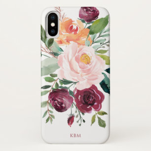 Rustikale Wasserfarbenfloral mit Monogramm Case-Mate iPhone Hülle