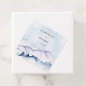 Rustikale Wasserfarbengebirge Hochzeit im Freien P Geschenkanhänger (Beispiel)