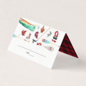 Rustikale Wasserfarbengebirge Hochzeitgebirge Plat Visitenkarten (Vorderseite)