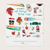 Rustikale Wasserfarbengebirge Hochzeitgebirge Plat Visitenkarten (Außenseite Aufgefaltet)