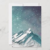 Rustikale Wasserfarbengebirge Pine Save the Date Einladung (Rückseite)