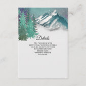 Rustikale Wasserfarbengebirge Pine Winter Wedding Begleitkarte (Vorderseite)
