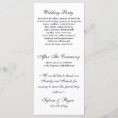 Rustikale Wasserfarbengebirge Pine Winter Wedding Programm (Rückseite)