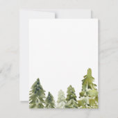 Rustikale Wasserfarbengebirge Save the Date Ankündigung (Rückseite)