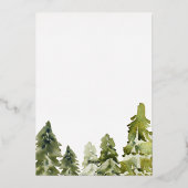 Rustikale Wasserfarbengebirge Save the Date Folieneinladung (Rückseite)