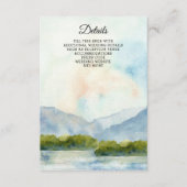 Rustikale Wasserfarbengebirge Winterhochzeit am Se Begleitkarte (Vorderseite)