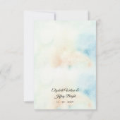 Rustikale Wasserfarbengebirge Winterhochzeit am Se RSVP Karte (Rückseite)