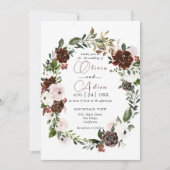 Rustikale Wasserfarbengeometrische Hochzeit Einladung (Vorderseite)