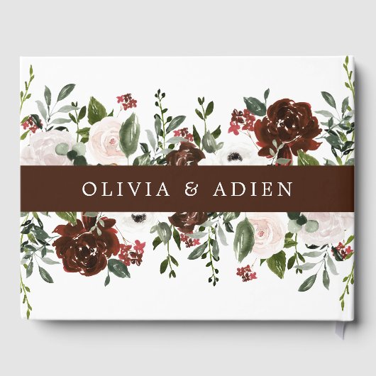 Rustikale Wasserfarbengeometrische Hochzeit Gästebuch (Rückseite)