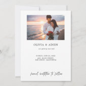 Rustikale Wasserfarbengeometrische Hochzeit Save The Date (Rückseite)