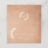 Rustikale Wasserfarbenhochzeit Platzkarte (Außenseite Aufgefaltet)